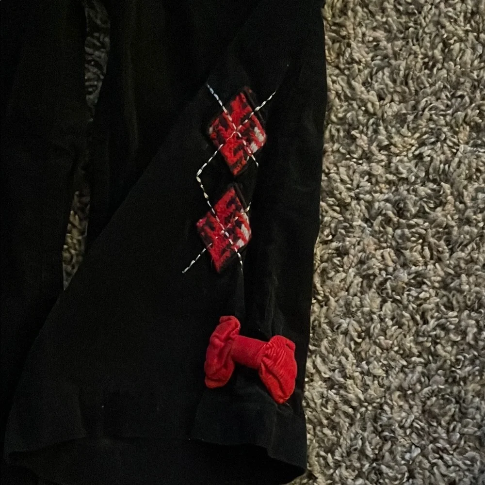 Kids Black and Red Casual Bottoms
